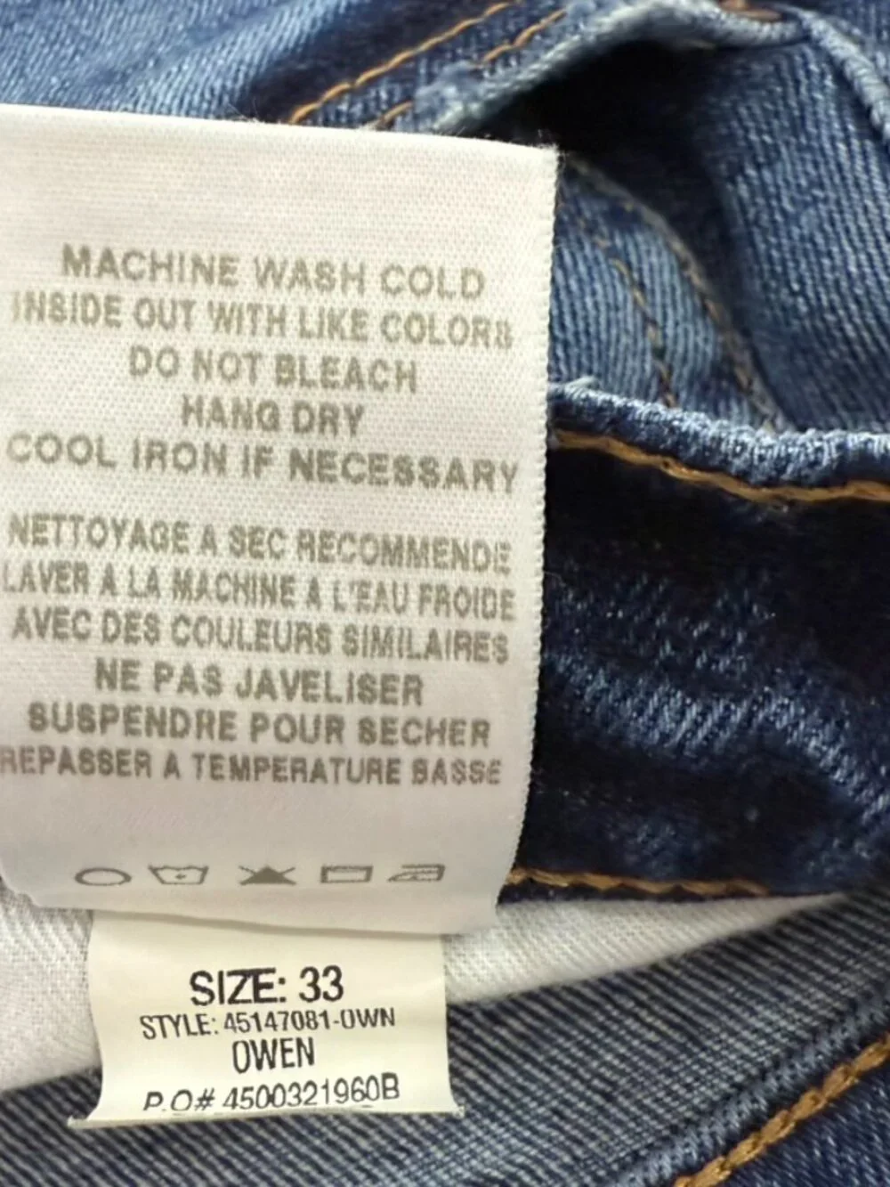 Joe’s Jeans Owen Slim Fit Distressed Men’s Blue Denim Jeans Size 33